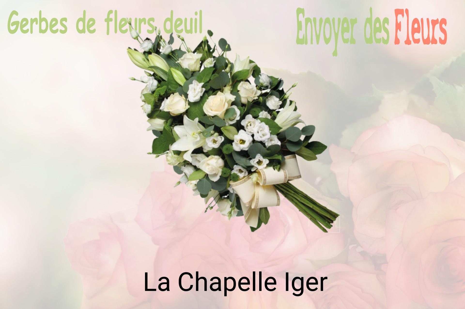 Gerbe de fleurs de deuil livrée à La Chapelle-Iger
